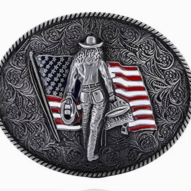 SimpleNGreat - Wholesale Belt Buckle - Unisex - American Cowgirl Up Belt Buckle 1808