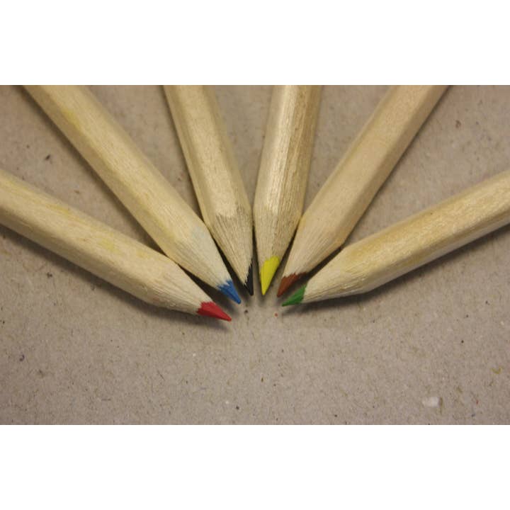 eBuyGB Craft Blanks - Wholesale Colored Pencil - Pack of 6 Colouring Pencil Crayons Party Bag Wedding Favours