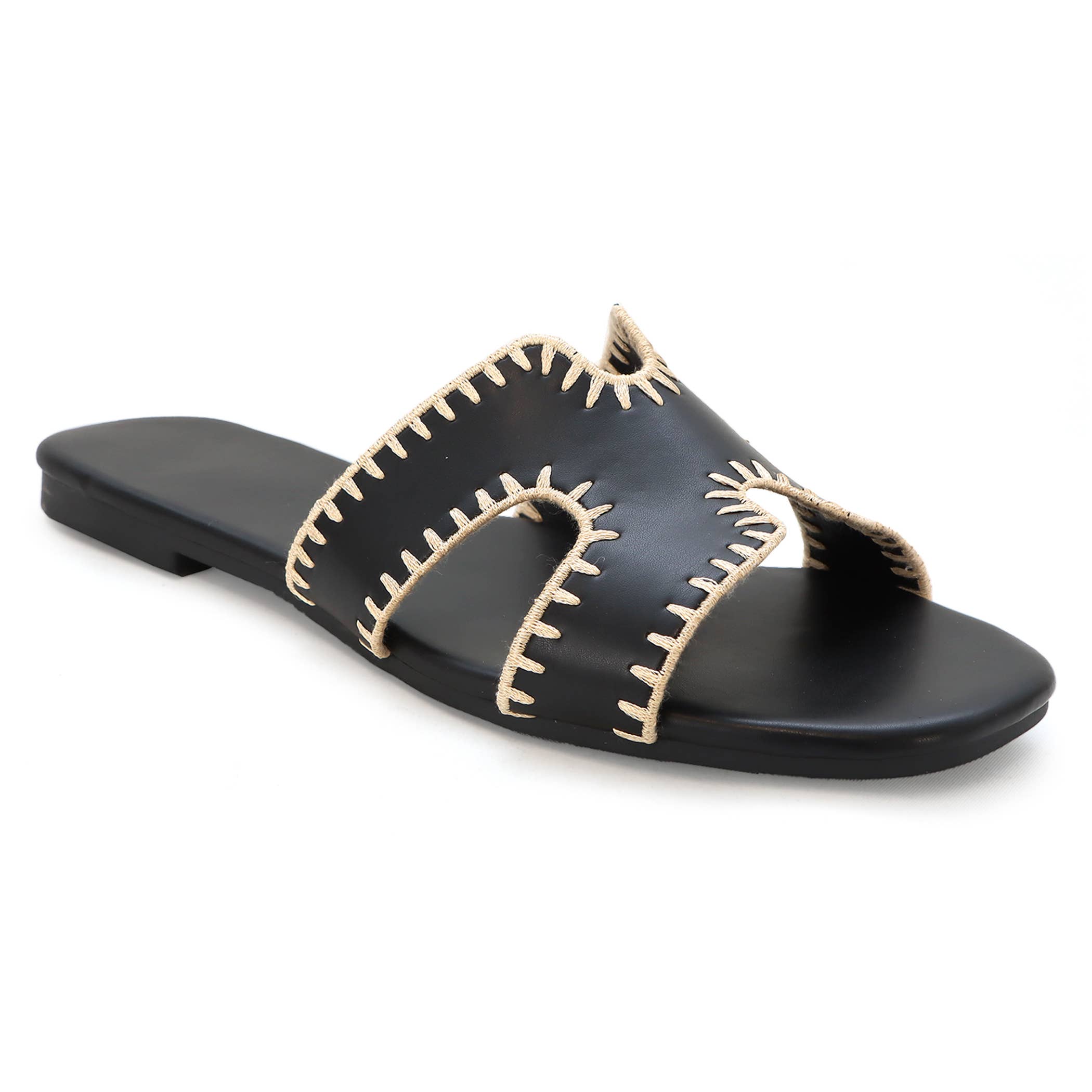 Yoki Fashion - Wholesale Sandals - Women's - FIRE SALE YOKI ESSIE-29 Women's Casual H-Band Stitch Sandal2