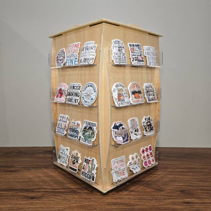 Expression Design Co - Wholesale Retailer Display - Paper & Novelty - Spinning Sticker Display Rack
