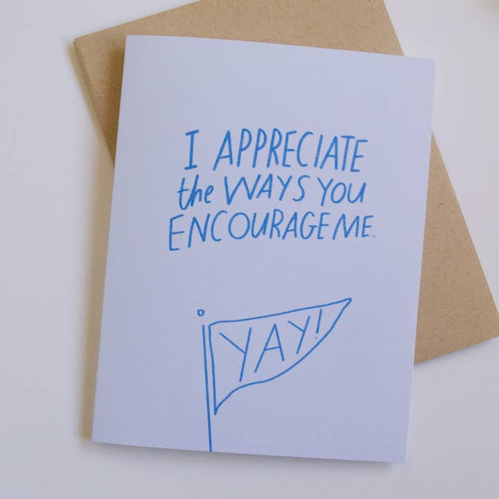 Merci de m'encourager, cartes de vœux pour enfants pour la vente par give with joy