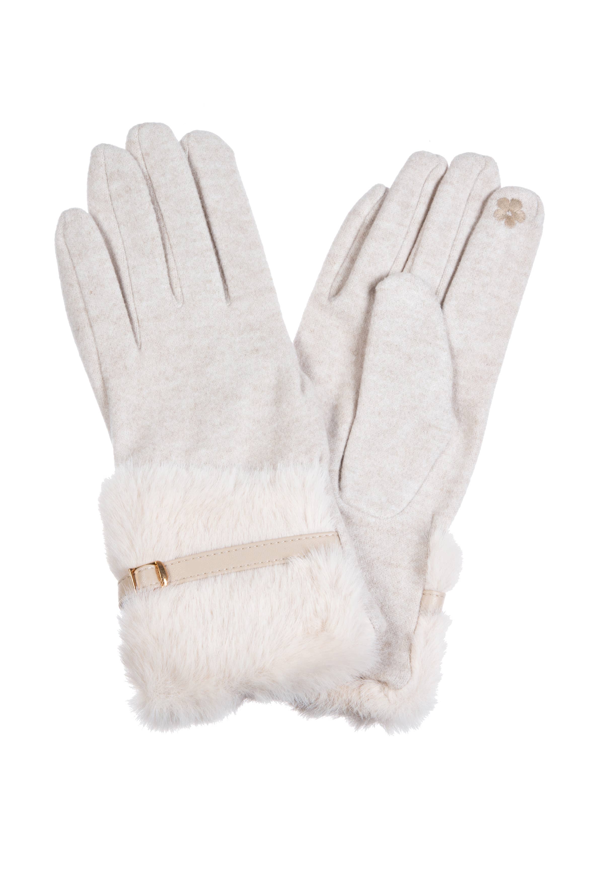 Ole - Vente Gants – femme - Gants à écran tactile en fausse fourrure0