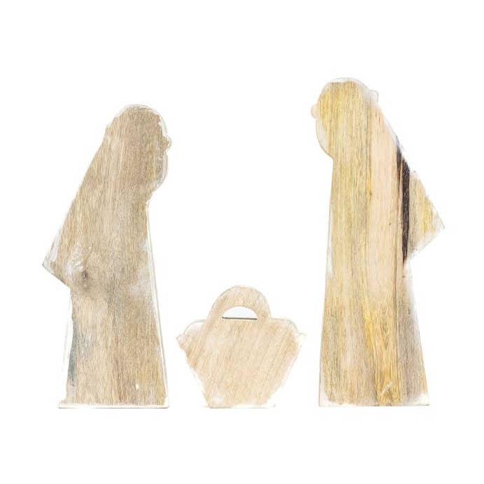 71328 - 5x12 mango s/3 NATIVITY Christmas Decor SUNDARA for wholesale by Devanie At Home (Formerly Adams & Co.)