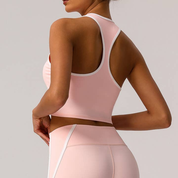 Sodalemon - Vendita all'ingrosso Maglia sportiva - Donna - Top sportivo da donna imbottito con spalline a I e blocco di colori9