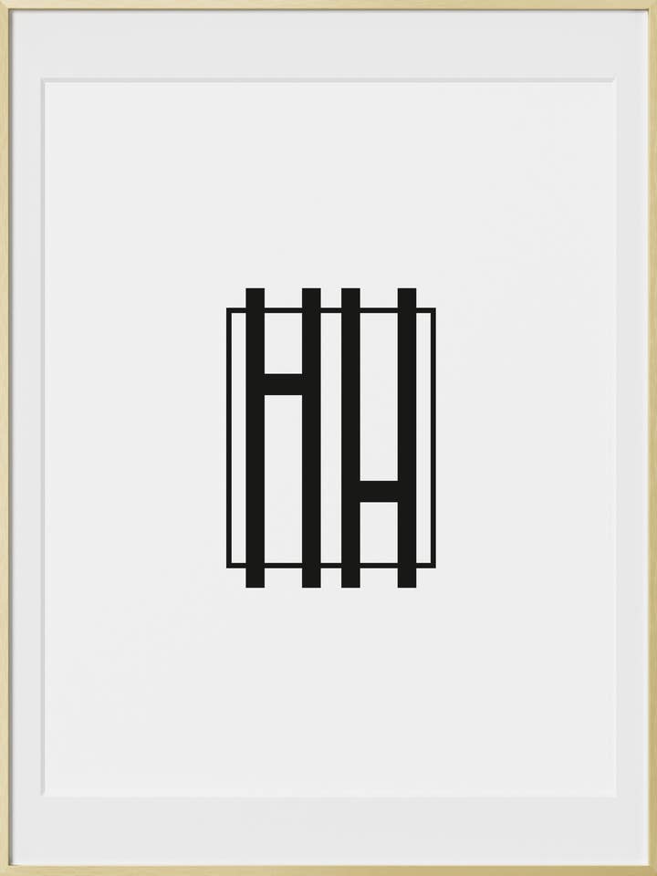 Cadre en verre en aluminium doré 18x24 pour la vente par Haus and Hues