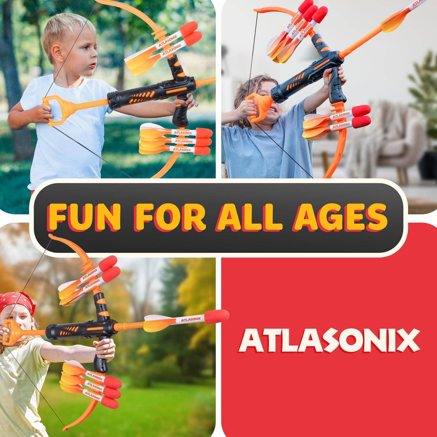 Atlasonix - Wholesale Toy Set - Kids - Bow and Arrow Outdoor Archery Shooting Toy for Boys & Girls7