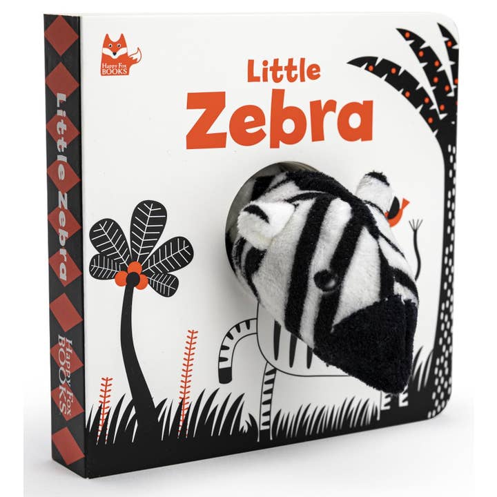 Fox Chapel Publishing - Wholesale Baby & Toddler Book (0-2) - Little Zebra Finger Puppet Board Book with High Contrast Art