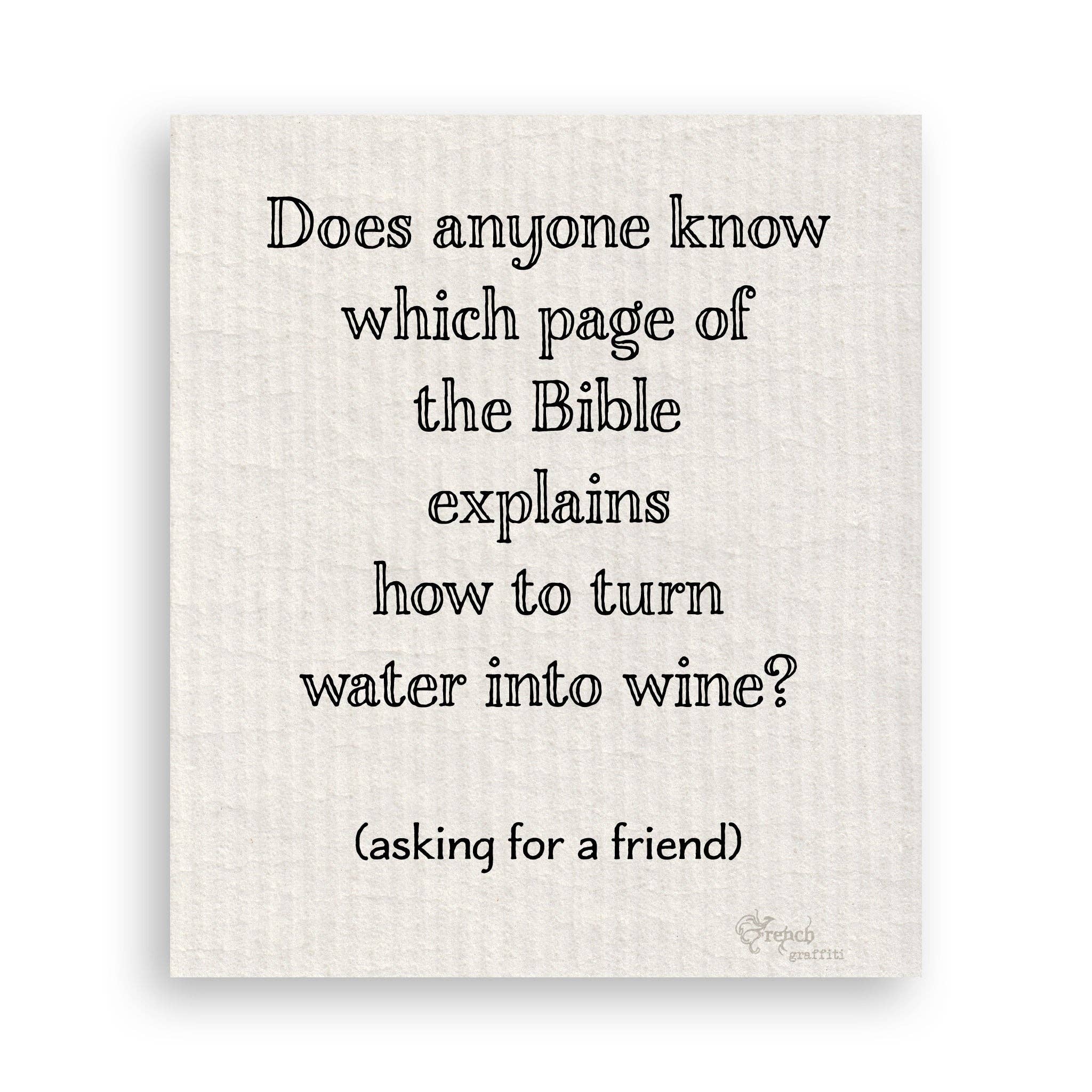 French Graffiti – wholesale Kökshandduk – Hur man förvandlar vatten till vin16