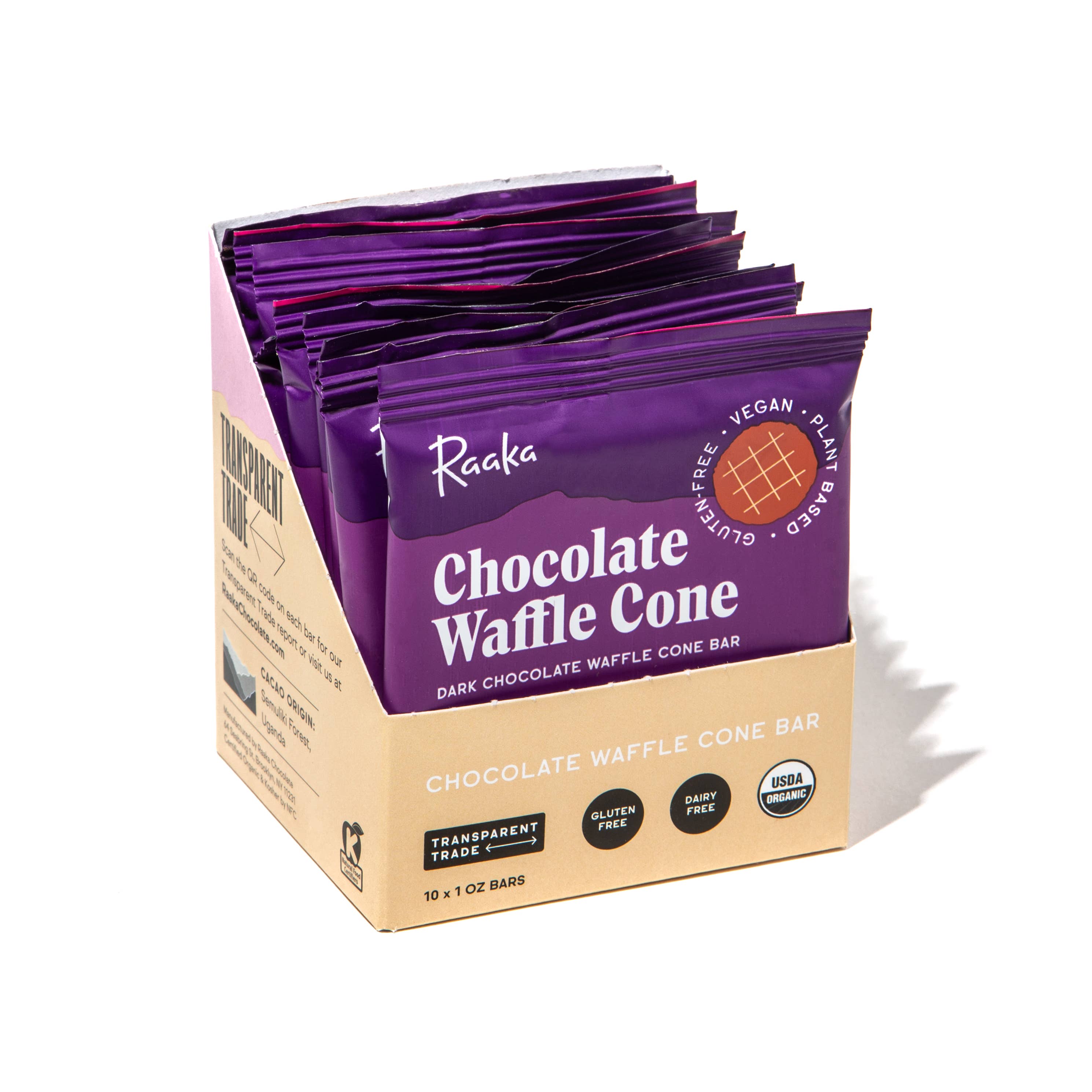 Raaka Chocolate - Wholesale Chocolate Bar - Double Cocoa Waffle Cone Chocolate Bar6