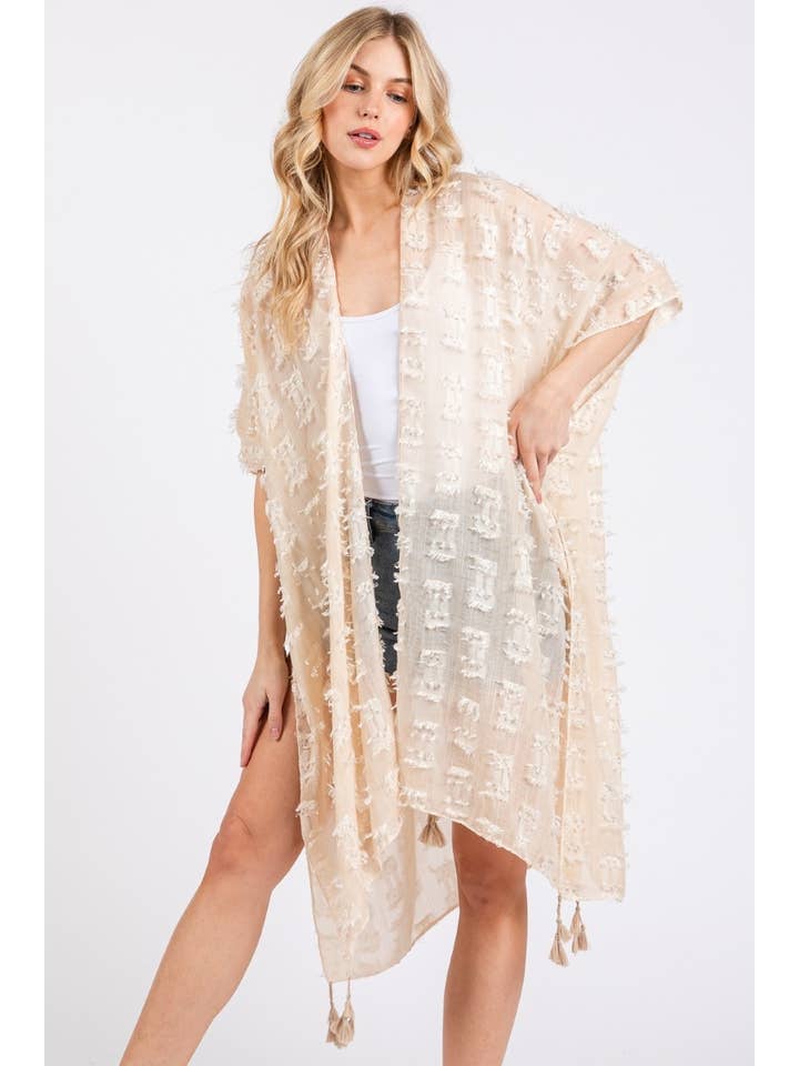 Anarchy Street – wholesale Kimono - Dam – Kimono med tofsar och distressed-mönster