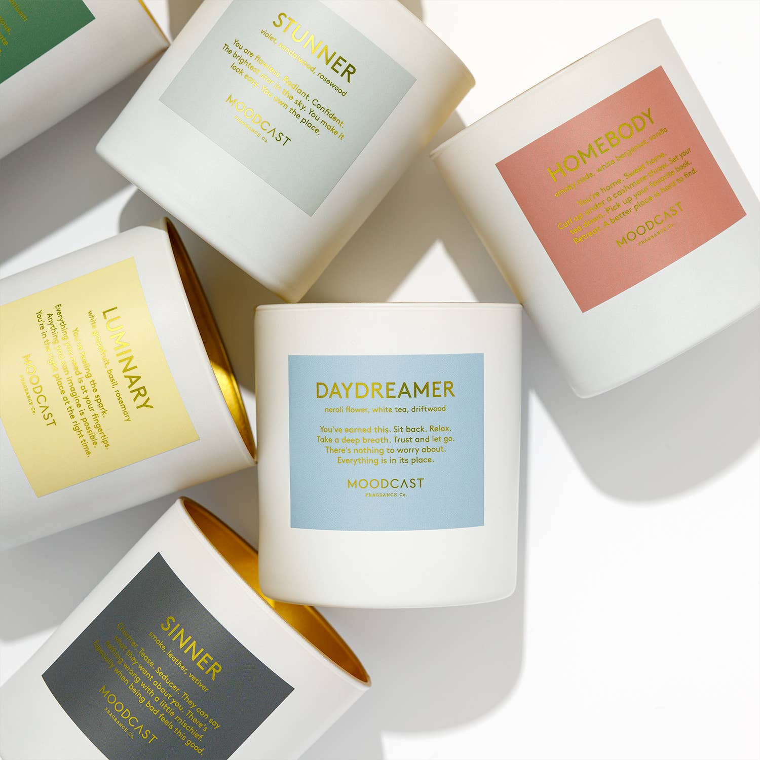 Moodcast Fragrance Co. – Vela em jarro/copo por atacado – Coleção Persona - Velas de 8 oz c/ Testadores - Pack Inicial1