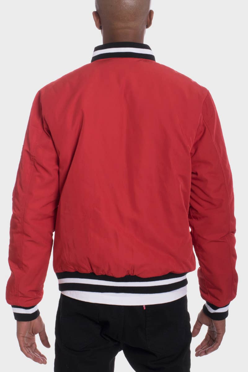 WEIV - Wholesale Jacket - Men's - Luxury Padded Twill Jacket - Red2