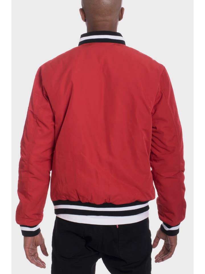 WEIV - Wholesale Jacket - Men's - Luxury Padded Twill Jacket - Red2