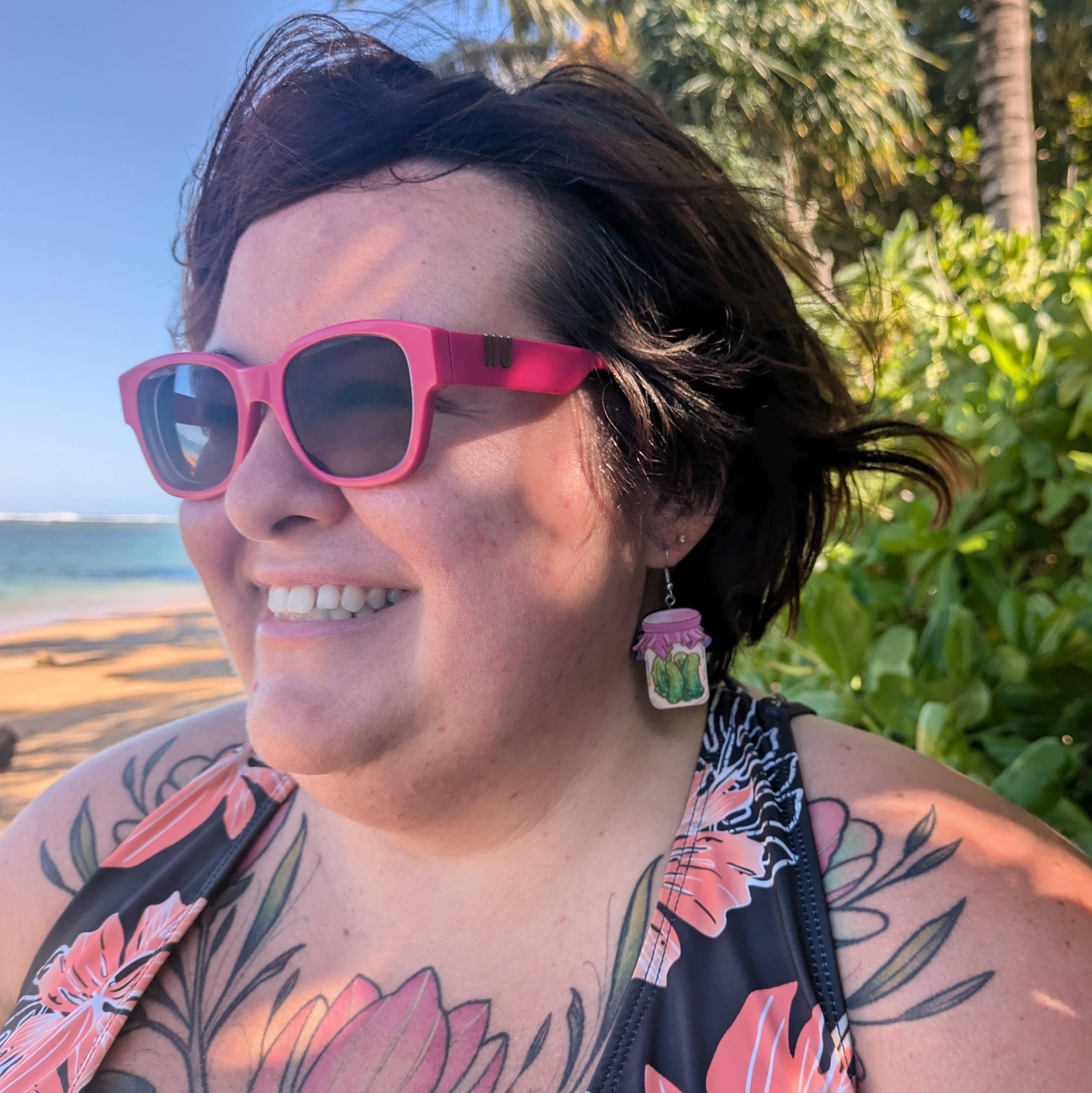 VibeHigh - Wholesale Dangle Earrings - Hand-Painted Pickle Jar Earrings1