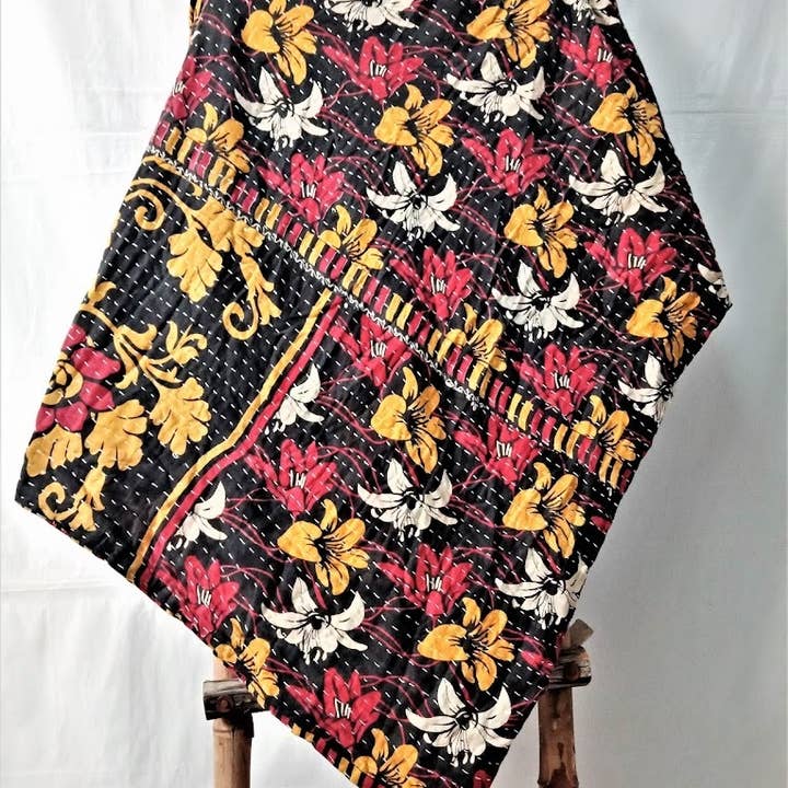 Meghcraft - Wholesale Quilt - Cotton Vintage Quilted Blanket-Bohemian Bed Decor Throw9