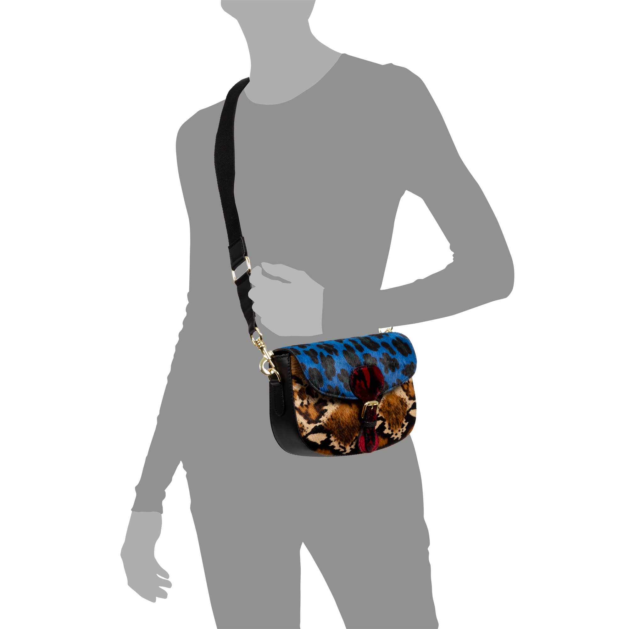 FIRENZE ARTEGIANI - Wholesale Shoulder Bag - Women's - Anghiari shoulder bag. Genuine Cavallino animal print leather.3