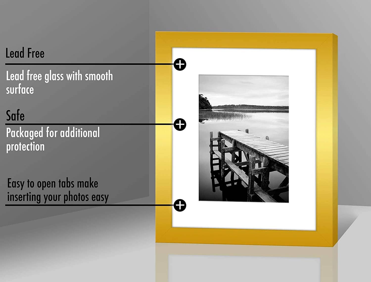 Americanflat - Wholesale Picture Frame - Americanflat Picture Frame with Mat Standard Molding165