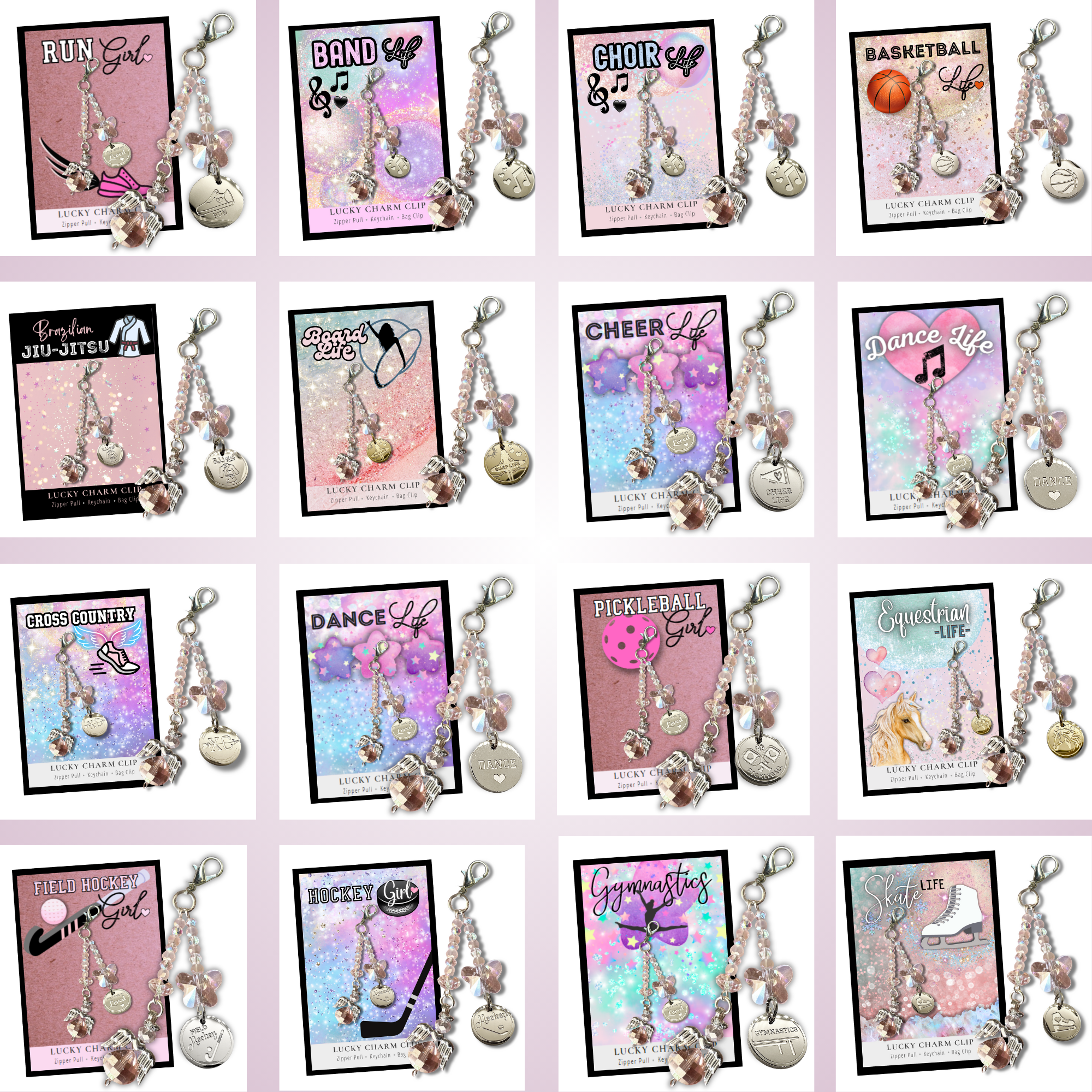 Stella Posh - Wholesale Keychain - Women's - Keepsake Charm Clip - Cross Country Runner8