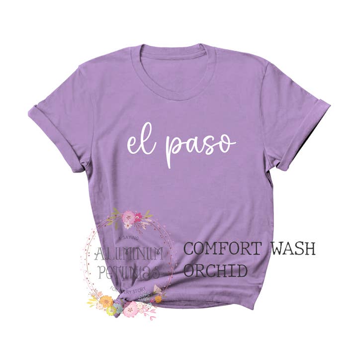 Aluminum Petunias - Wholesale T-Shirt (Graphic) - Women's - Custom State or City Printed Comfort Colors Shirt