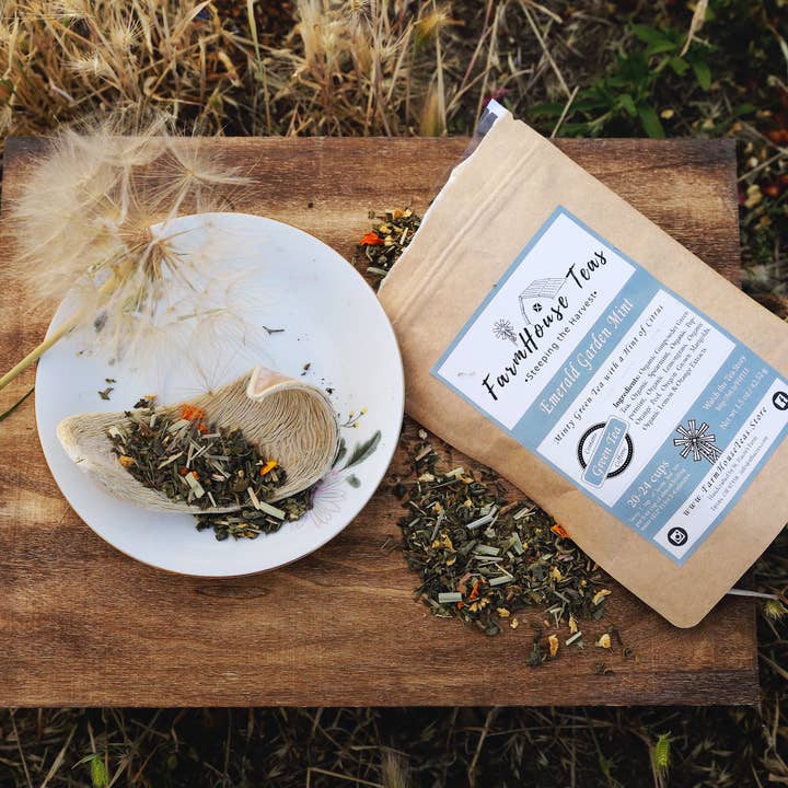 Farmhouse Teas - Wholesale Loose Tea - Emerald Garden Mint Green Loose Leaf Tea3