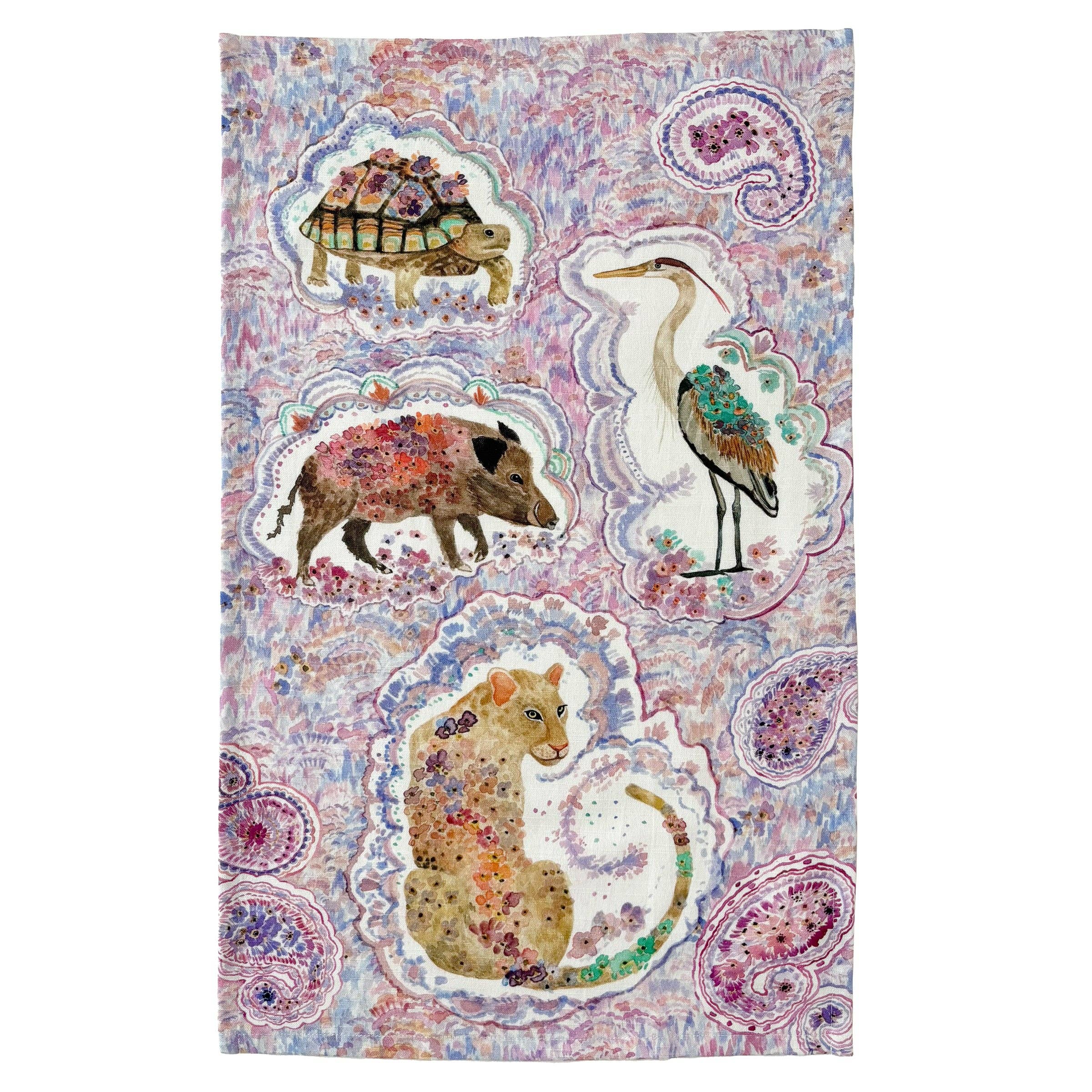 BETSY OLMSTED - Wholesale Tea Towel - Tea Towel- Menagerie Deux0