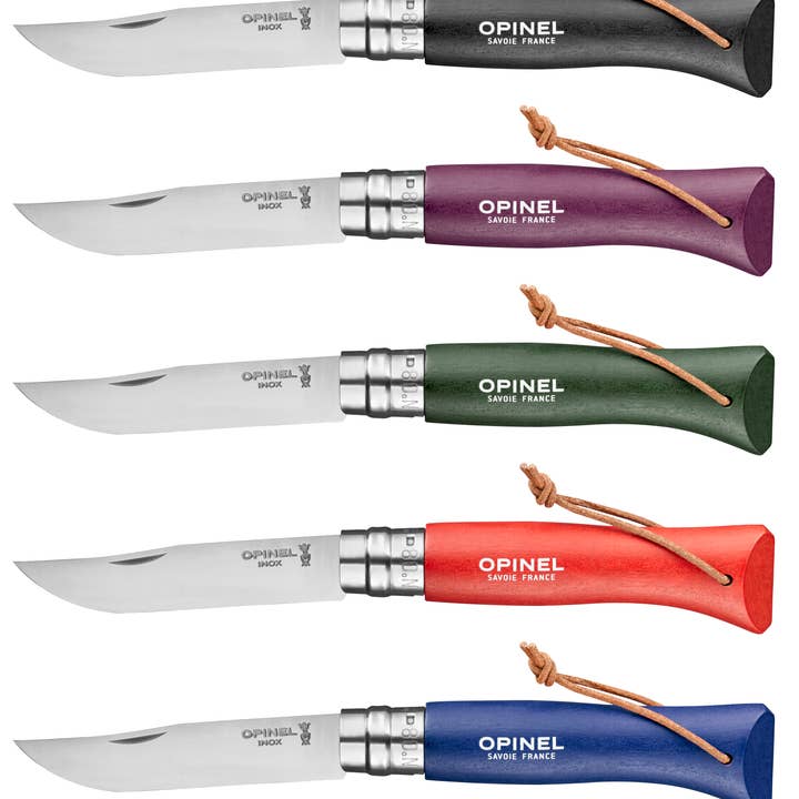 Opinel - Wholesale Pocket Knife/Holder - No.08 Colorama Stainless Folding Knives