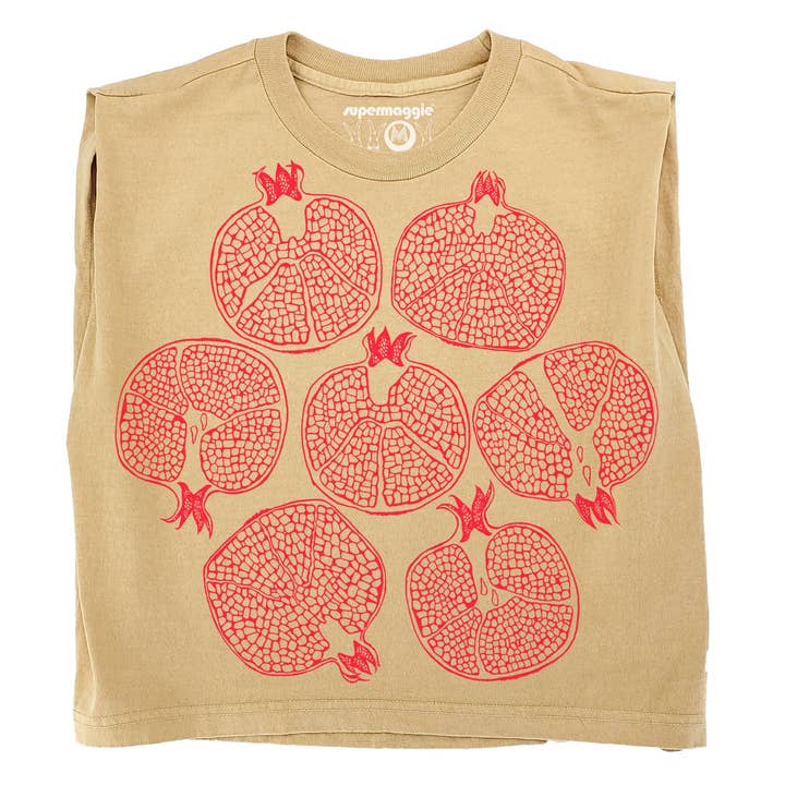 T-shirt sans manches Maisie Pomegranates pour la vente par Supermaggie @ Faire