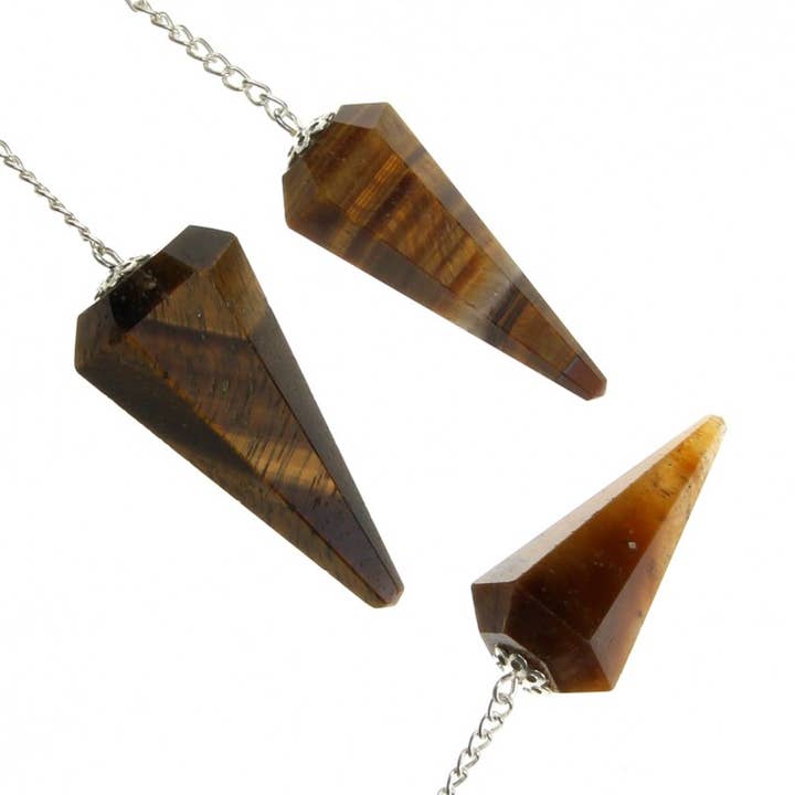 Pendule à 6 faces en œil de tigre naturel pour la vente par UniArt