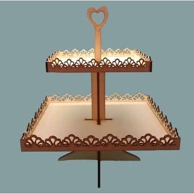 Présentoir à cupcakes avec rebord découpé pour la vente par Atiladecor, Artesanato Lda