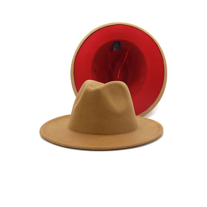 Suzie Q USA - Wholesale Fedora - Women's - Two-tone Color Matching Fedora Hat10
