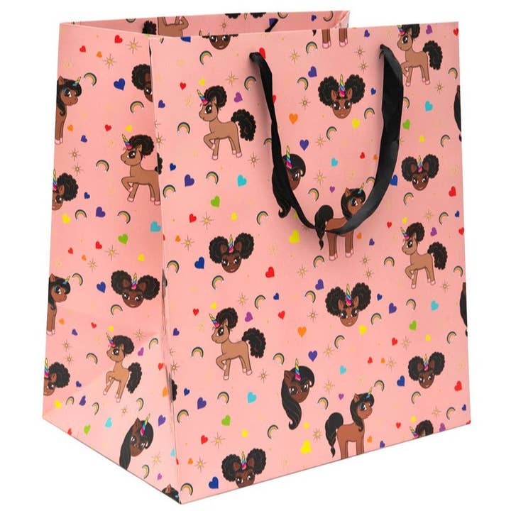 Bolsa de Regalo - Estampado de Firma Rosa Grande Vertical para venta al por mayor de YOUnicorn Kidz