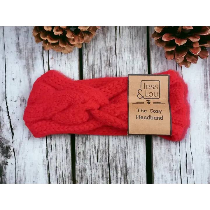 Jess & Lou – wholesale Pannband - Dam – Mysigt kabelstickat knut främre pannband2