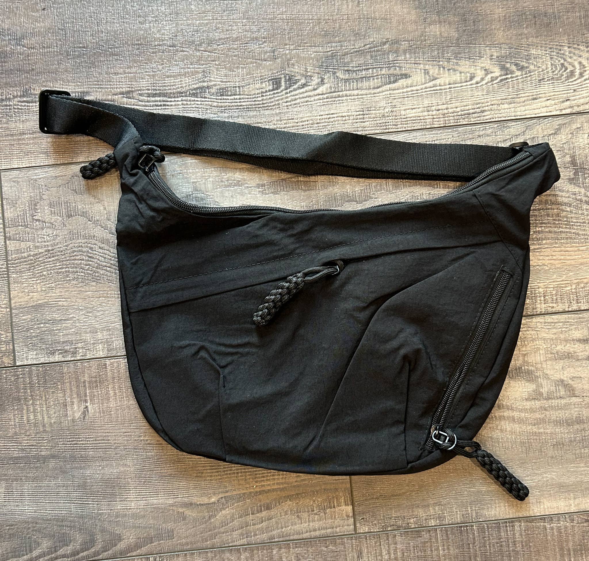 JILLIAN INK LLC - Wholesale Crossbody Bag - Women's - Large Nylon Crescent 3 Zipper Bag 2