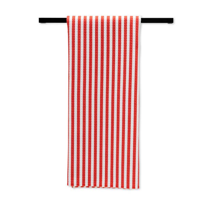 Geometry - Wholesale Tea Towel - Summer Stripe Red Tea Towel