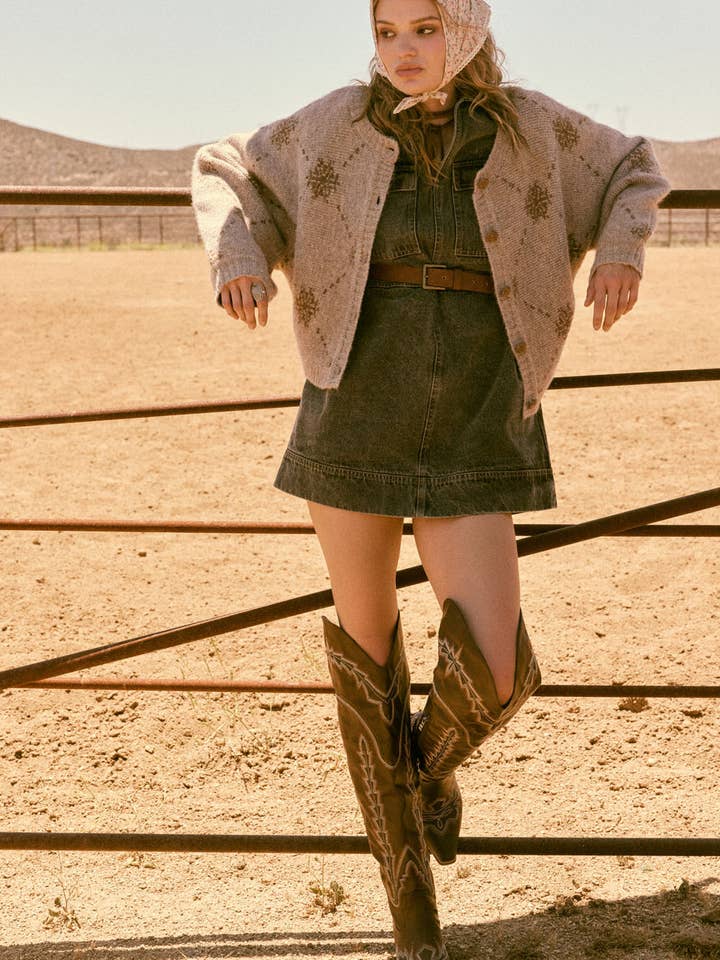 Denim Collared V-Neck Pocket Mini Shirt Dress for wholesale by Promesa USA