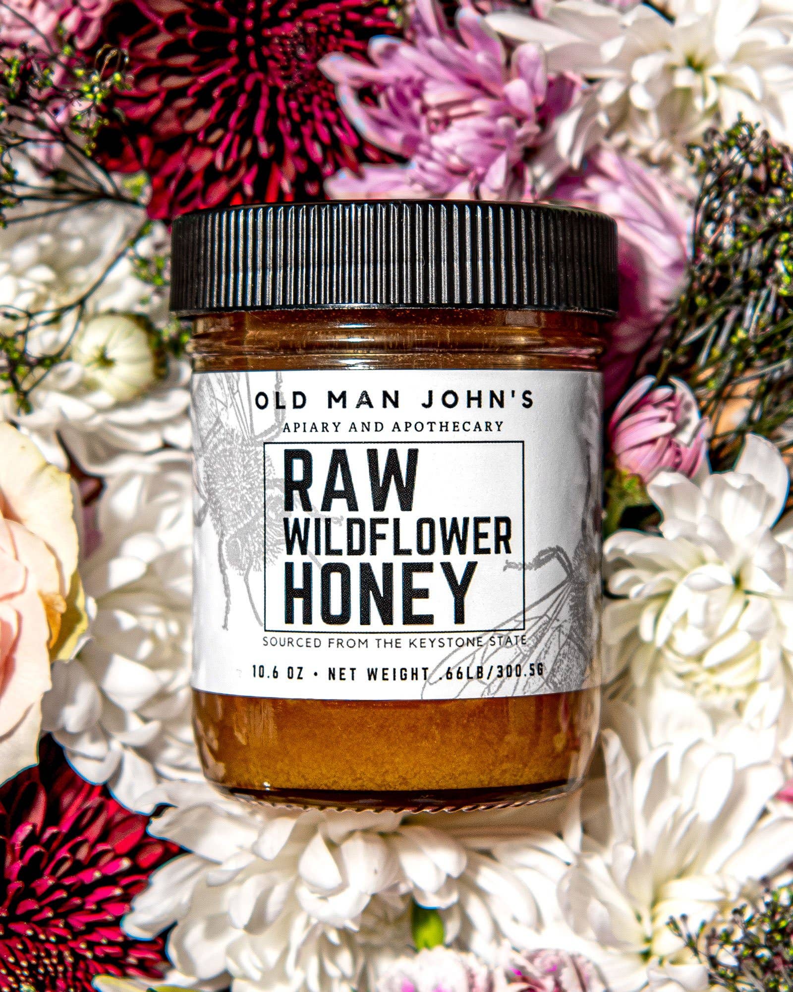 Old Man John's - Wholesale Honey - Raw Wildflower Honey- 10oz
