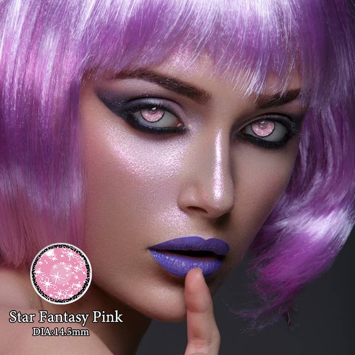 Lentilles de contact ELKLENS Dream de couleur rose pour la vente par ELKLENS