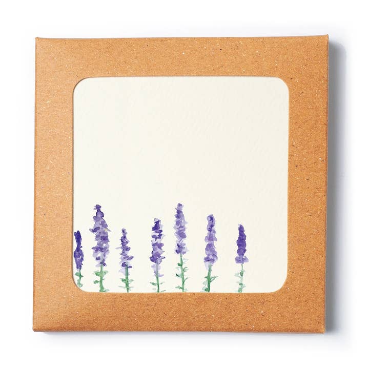 Piccola Arte - Wholesale Stationery/Notecard Set - Mini Stationery Set - Lavender0