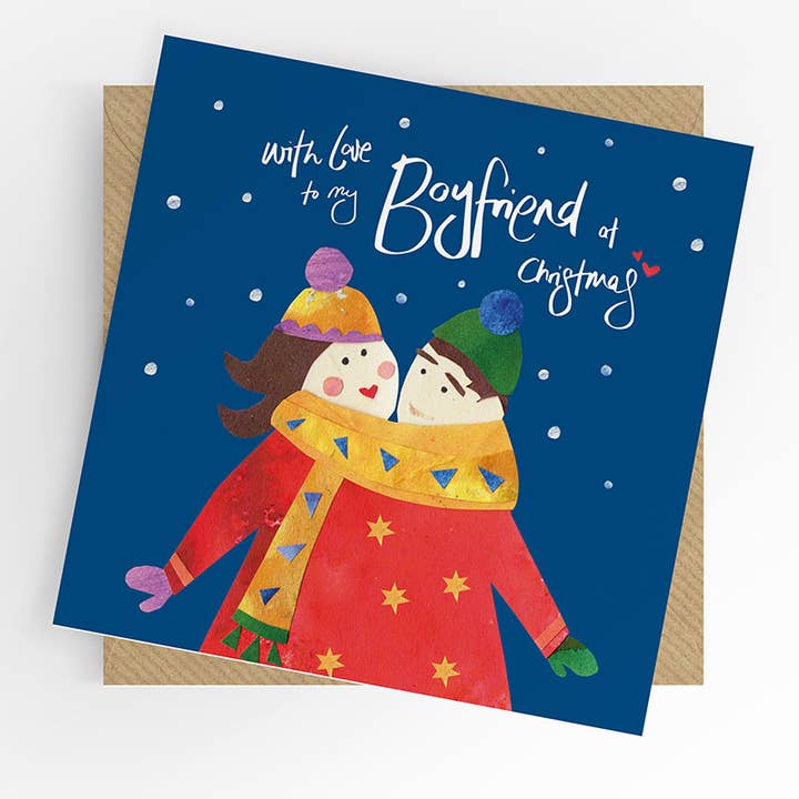 Boyfriend Christmas card, Christmas jumper for wholesale by Under the Willow Tree