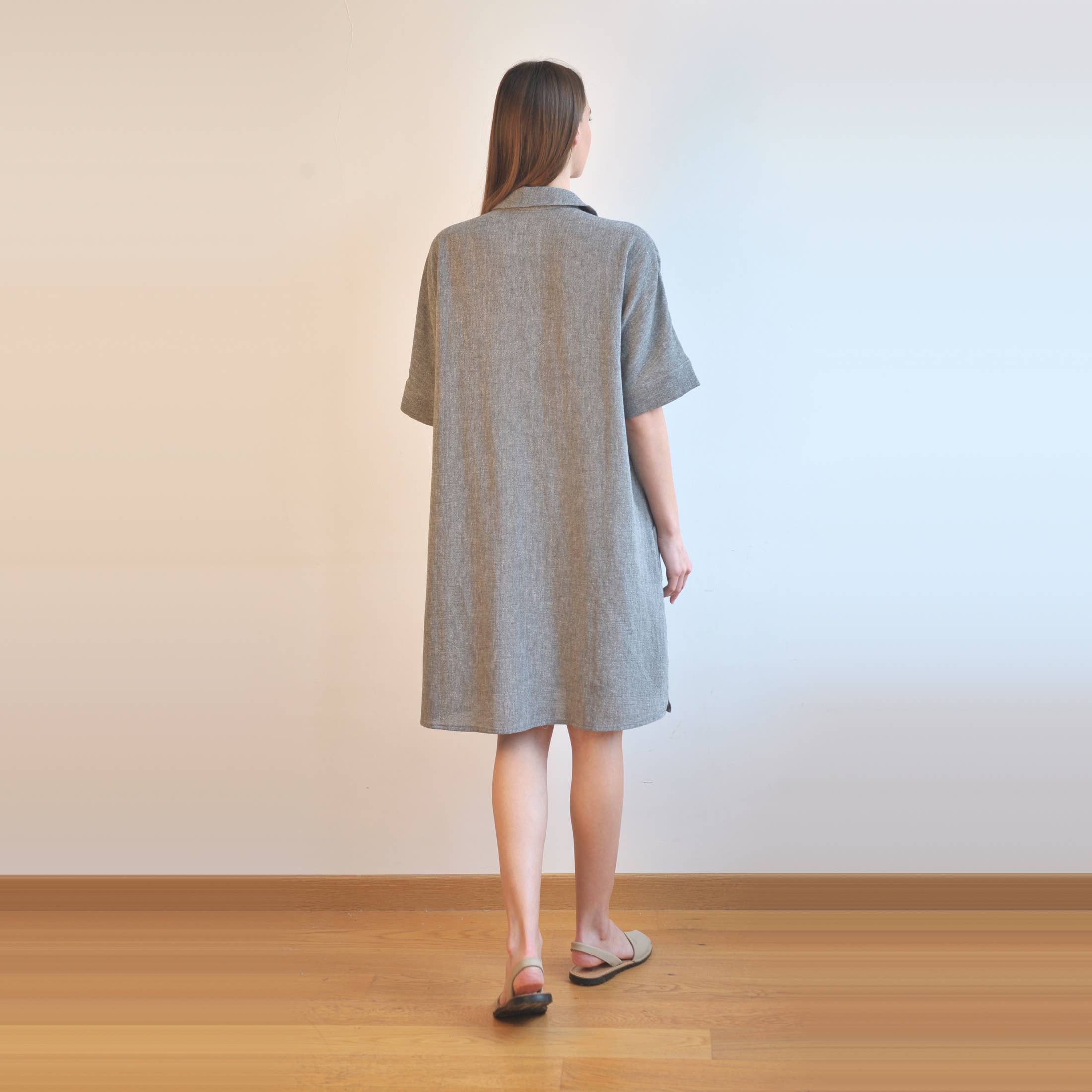 loom.ist – Vestido - Mulher por atacado – Vestido Camisa Mini Sile1