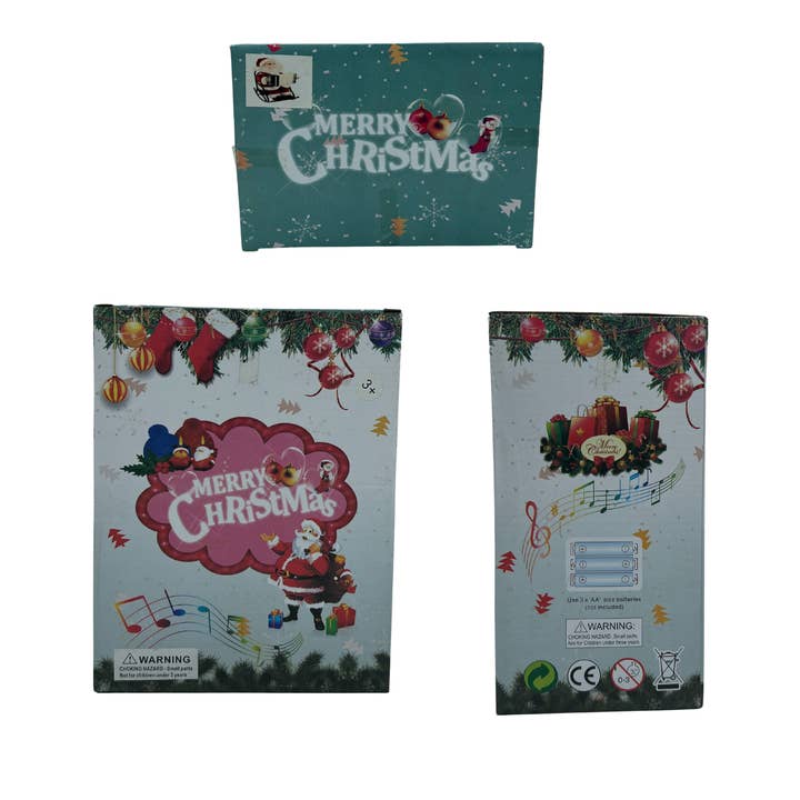 K & S WHOLESALE INC - Vendita all'ingrosso Decorazione natalizia - Fisarmonica elettrica che suona Babbo Natale 24 CT