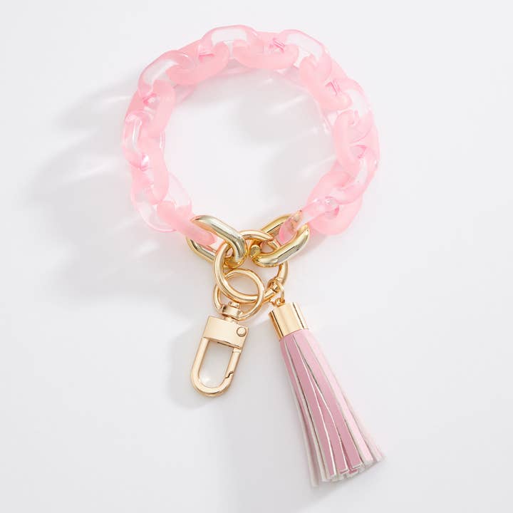 Frem - Wholesale Keychain - Women's - Colored Transparent Link Keychain With Tassel3