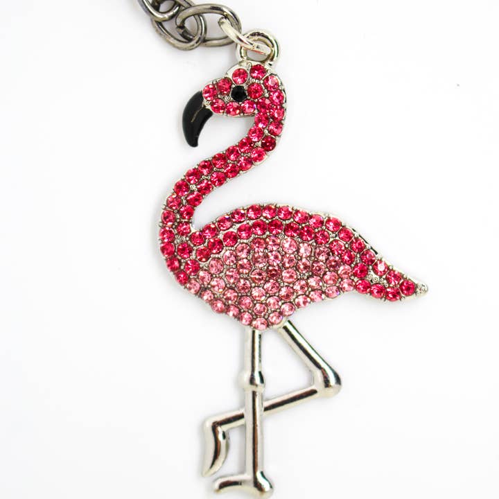 Wildtouch – wholesale Keychain – Unisex – Flamingo Diamante Large Keyring1