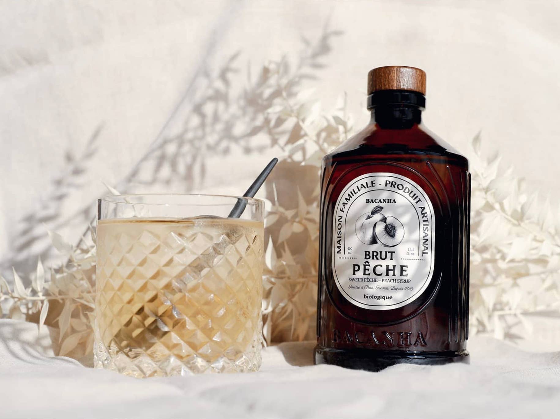 Bacanha USA - Wholesale Flavored Syrup - Raw Peach Syrup - Organic - 13,5 fl. oz.2