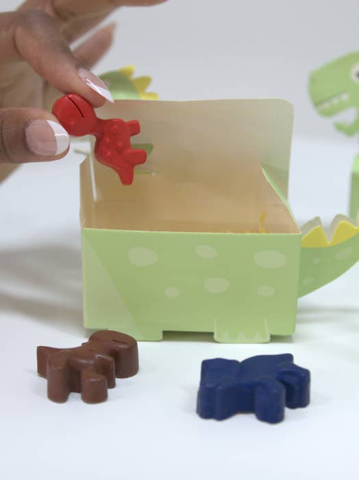 Mini Dinosaur Crayon Gift Boxes for wholesale by Cool Crayations
