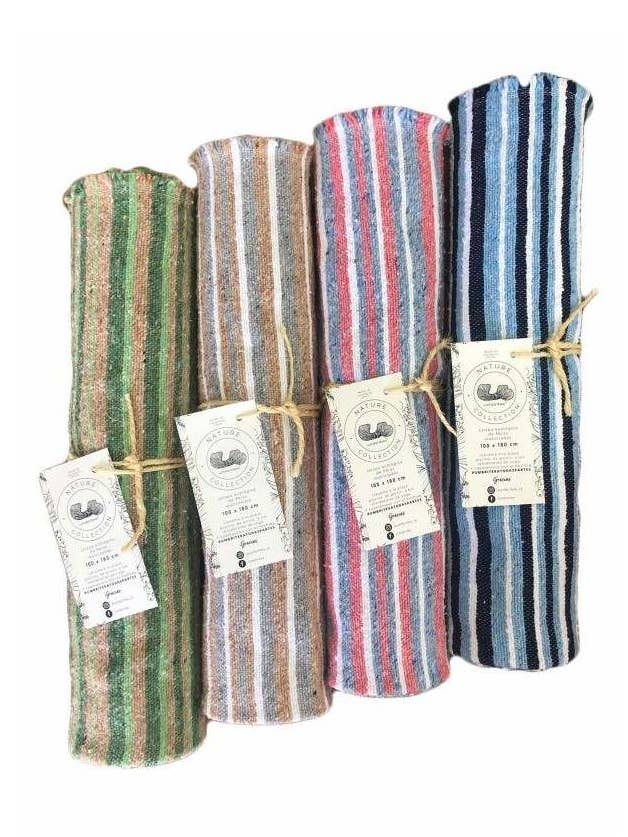 Rectangular vegetable fiber rug for wholesale by Cesteria Aparici