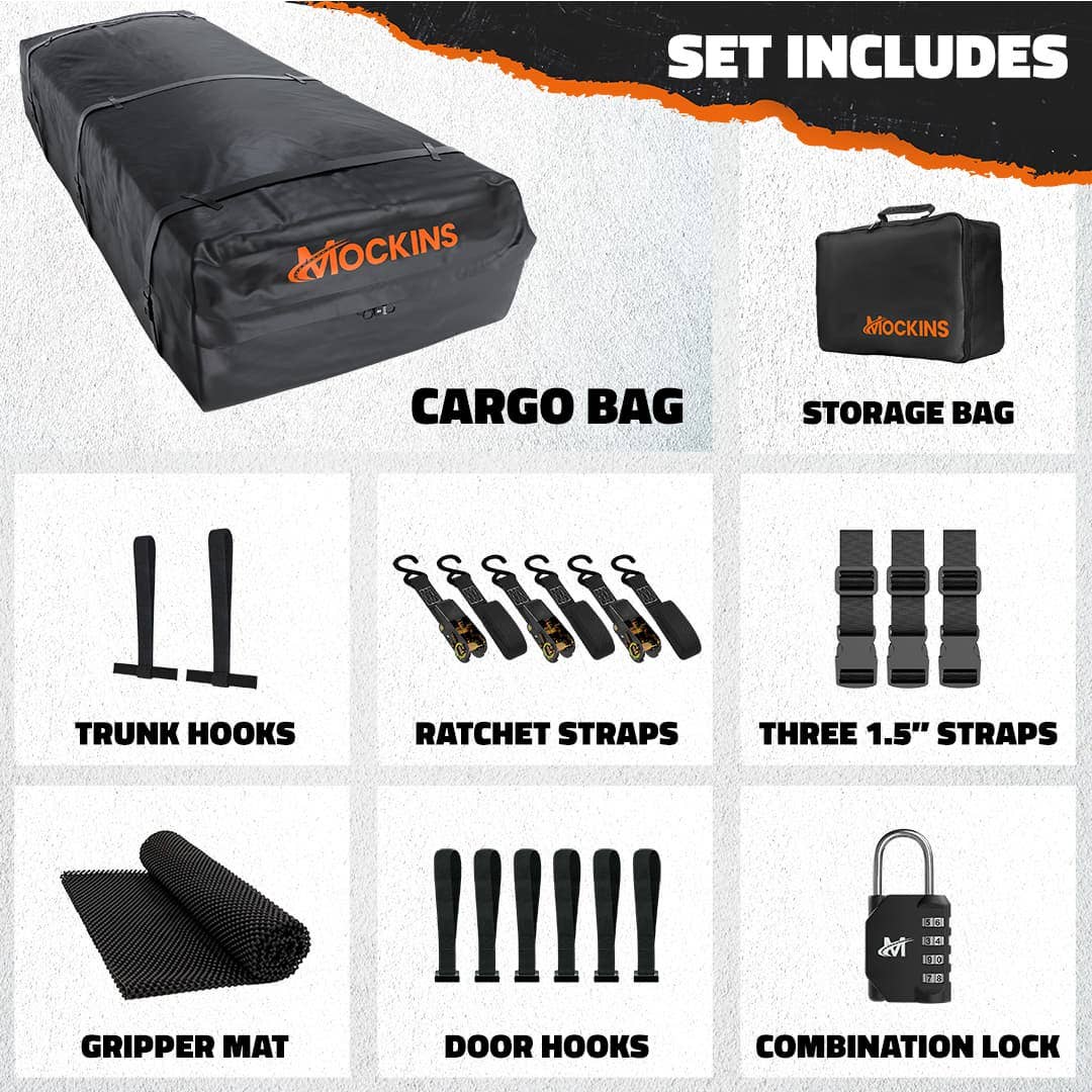 mockins - Wholesale Luggage - 50 Cu Ft Rooftop Bag 85"x50"x20"7