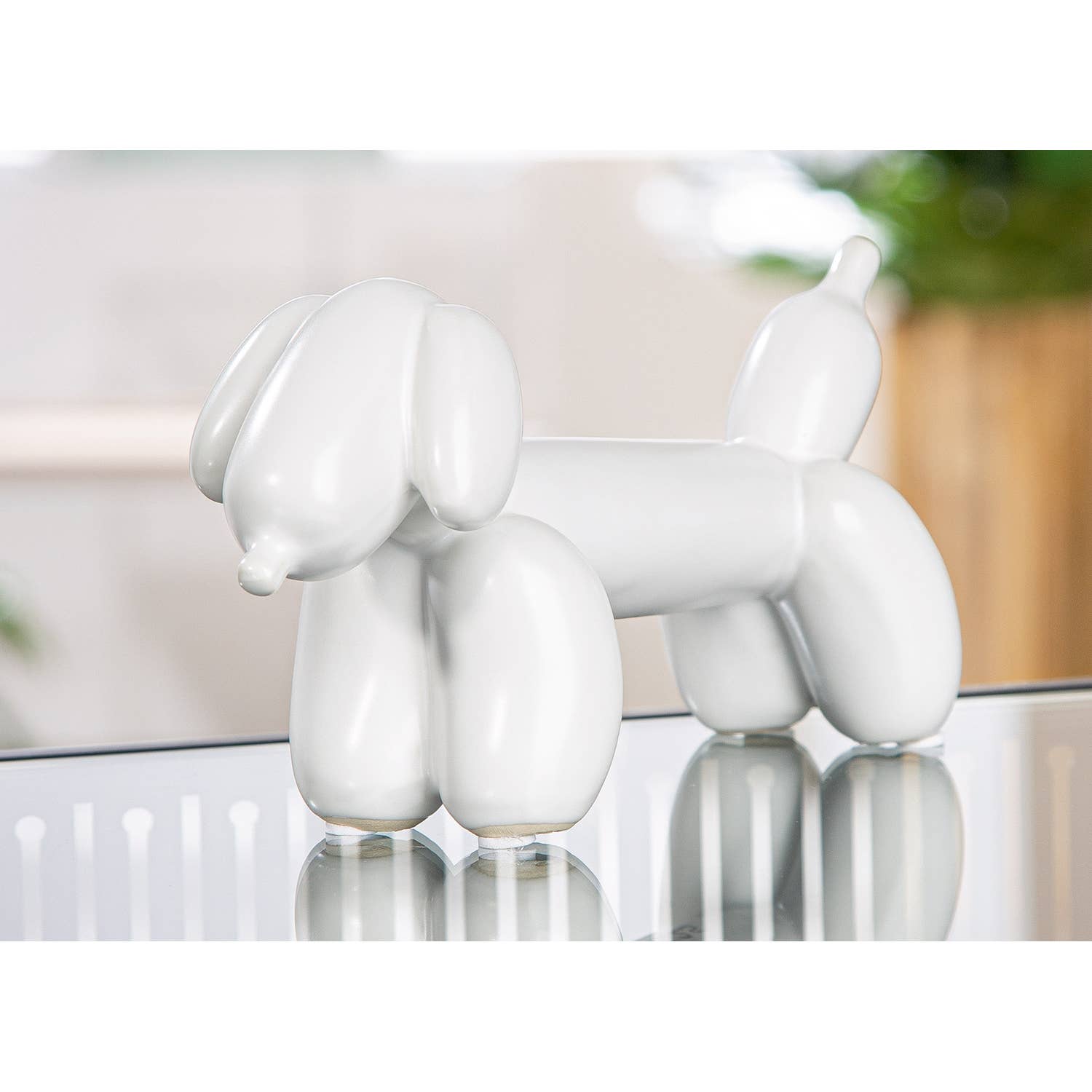 vit Figur Tax Tax Ballonghund vit H. 10 cm, FP 2 för wholesale på Faire1