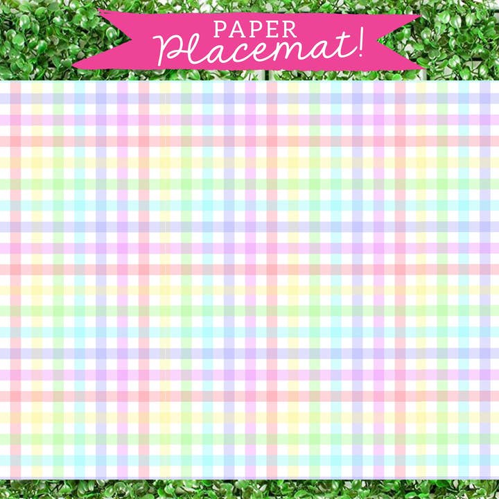 Spring/Easter Gingham Paper Placemats for wholesale by billet-doux