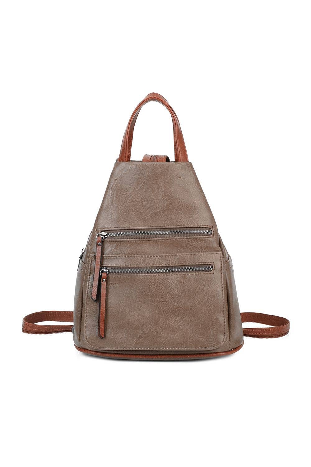 Ellas Trading - Wholesale Backpack - Unisex - Convertible Backpack PU Leather School Travel11